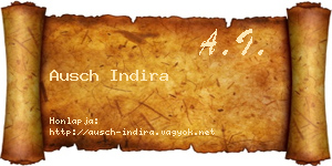 Ausch Indira névjegykártya